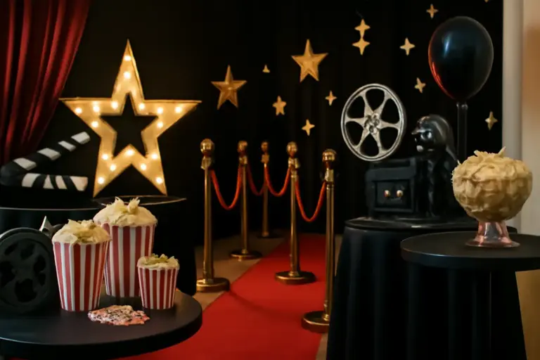 Idee per tendenze party con tema cinema: dettagli scenografici che trasformano la sala in una vera première