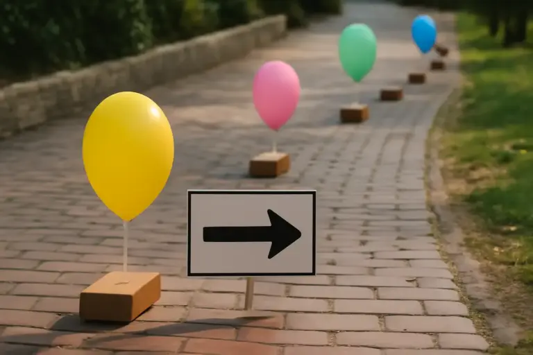 Come utilizzare i palloncini per segnare percorsi? La soluzione simpatica per guidare gli invitati alla festa