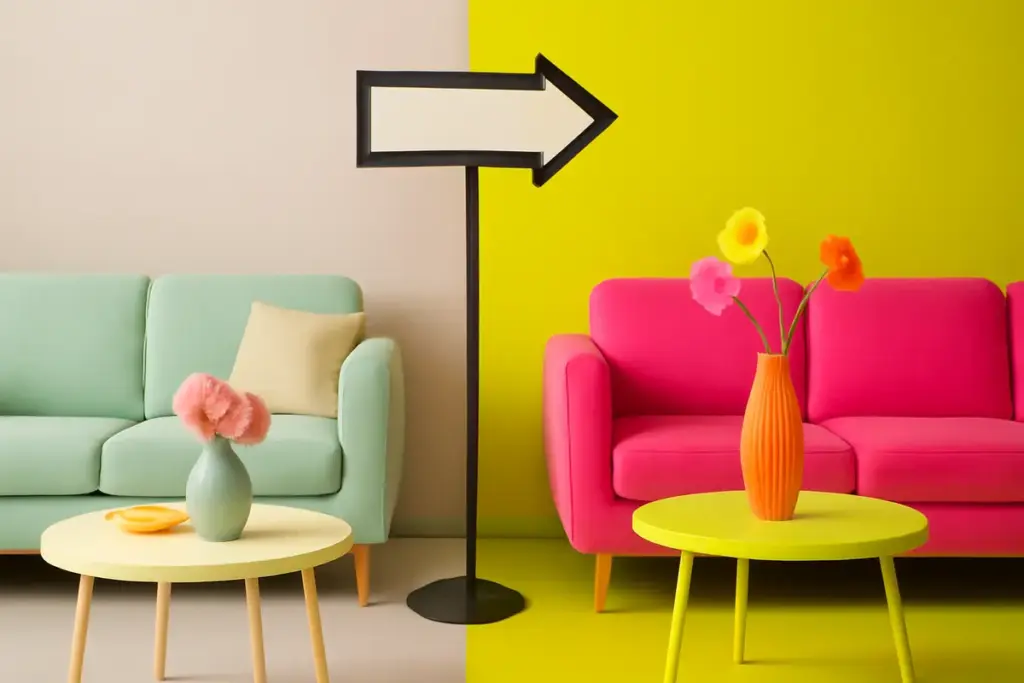 Come scegliere tra colori pastello o fluo? I criteri per un allestimento di tendenza che resta armonioso
