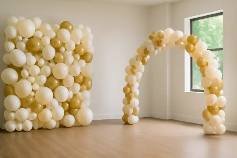 Balloon wall o arco? Cosa scegliere per valorizzare lo spazio e non appesantire la sala